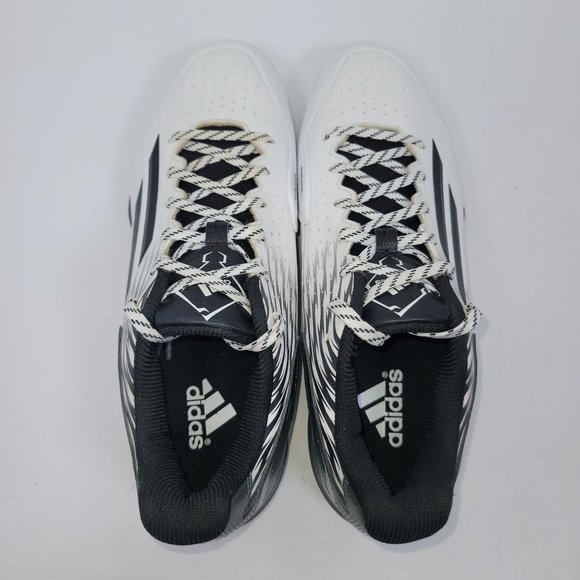 Adidas PowerAlley 3 TPU Men\'s White Black Baseball Cleats S84748 US Size 11.5 main image 4